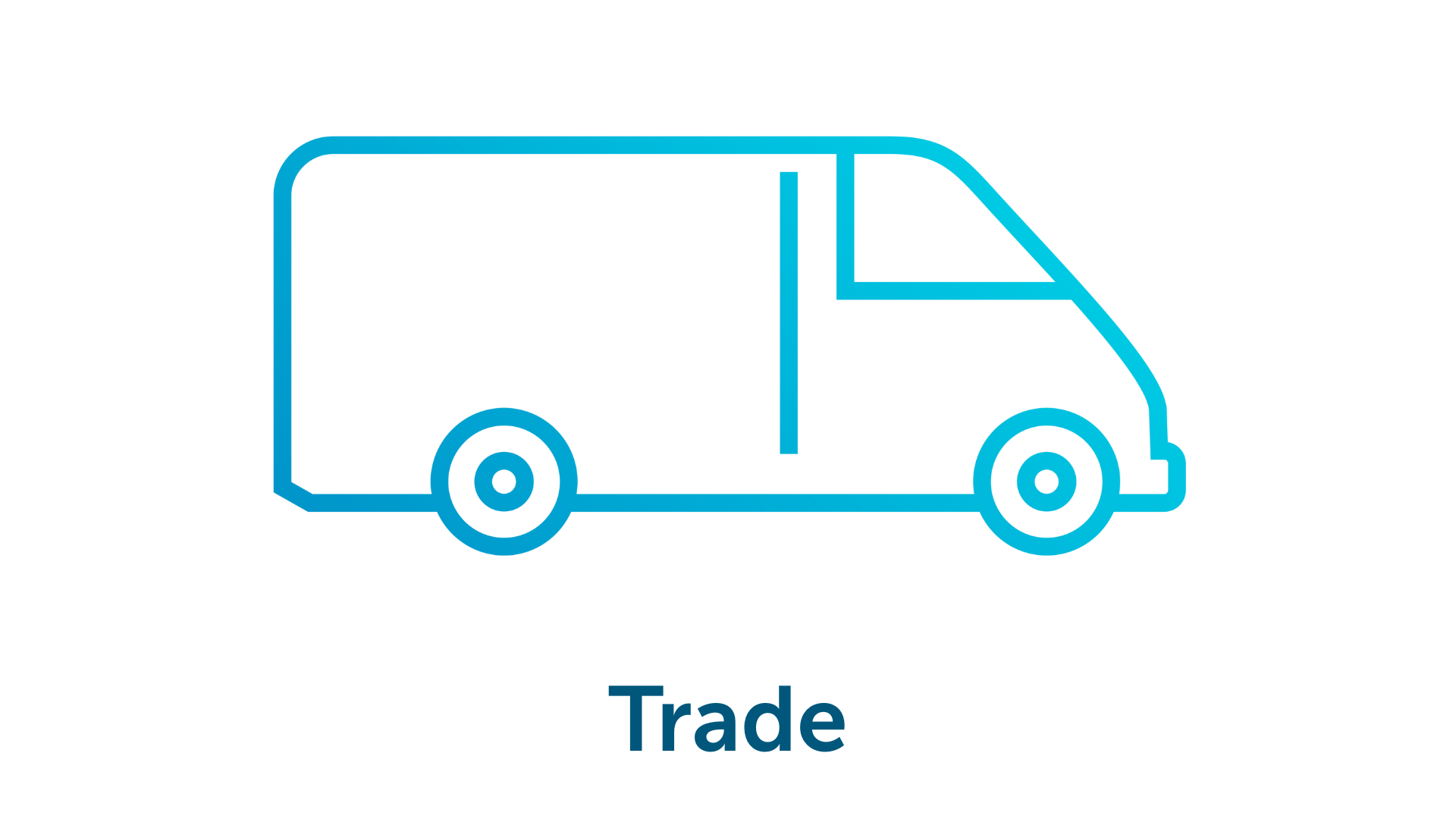 Icon of a van outline, text 'Trade' below.